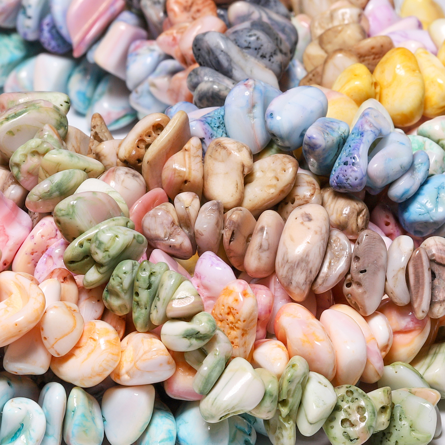 Natural Stone Multicolor Jasper Chip Beads for DIY Jewelry